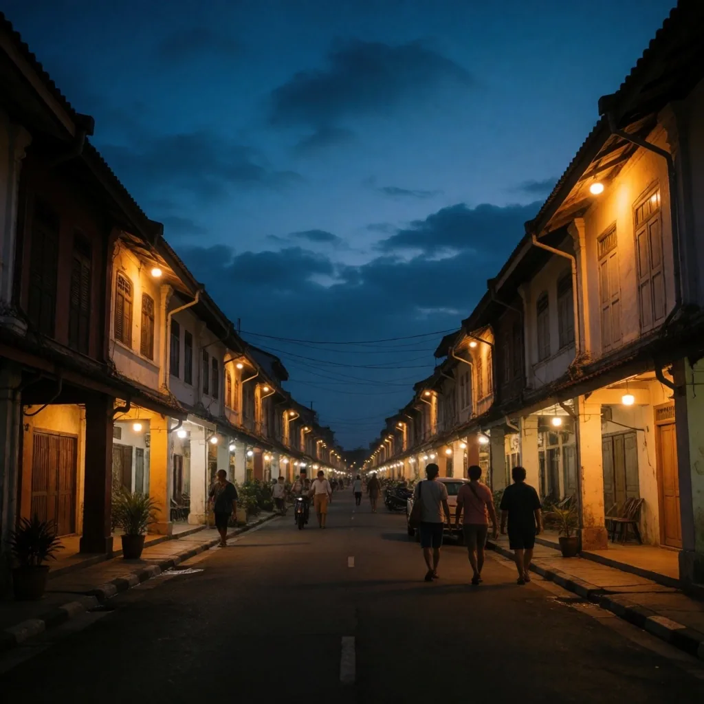 Makassar street at dusk